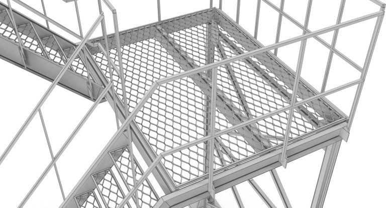 celik konstruksiyon yangin merdiveni